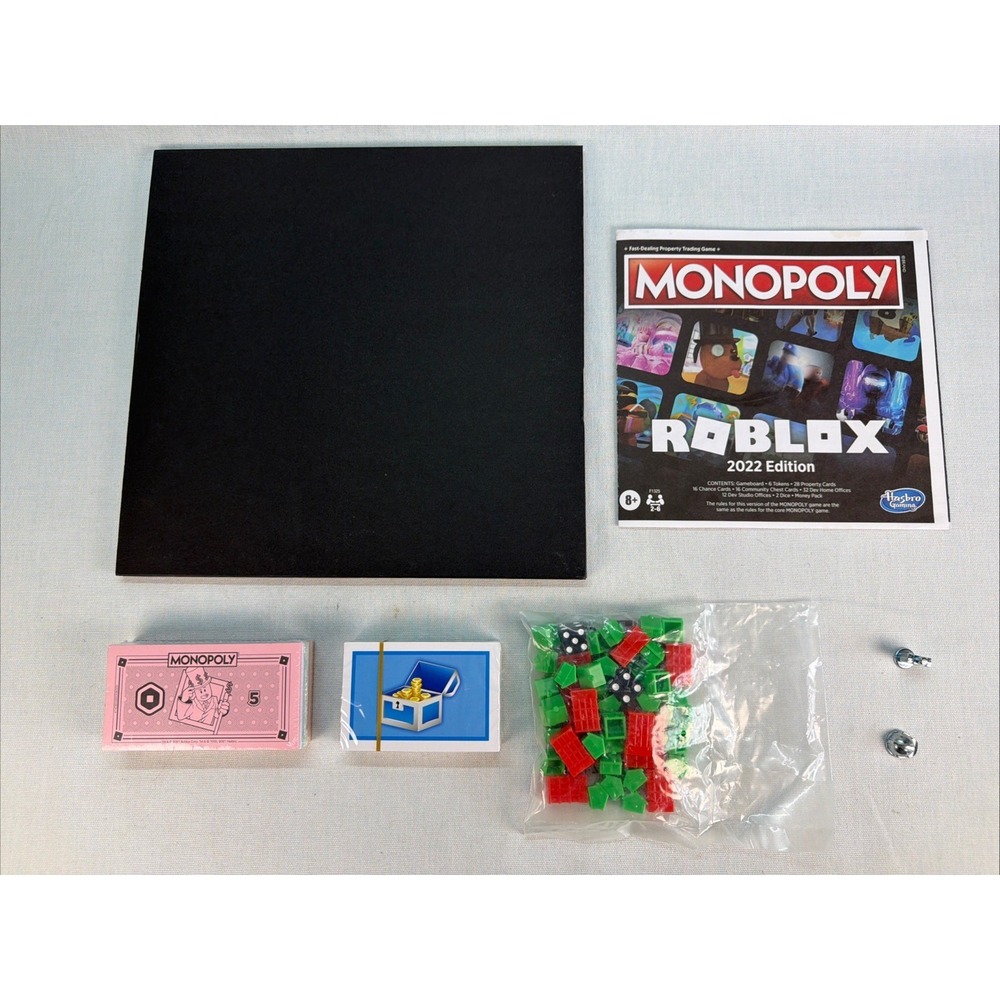 Monopoly ROBLOX 2022 Edition Board Game Missing 4 Tokens Hasbro Gaming - Picture 3 of 16